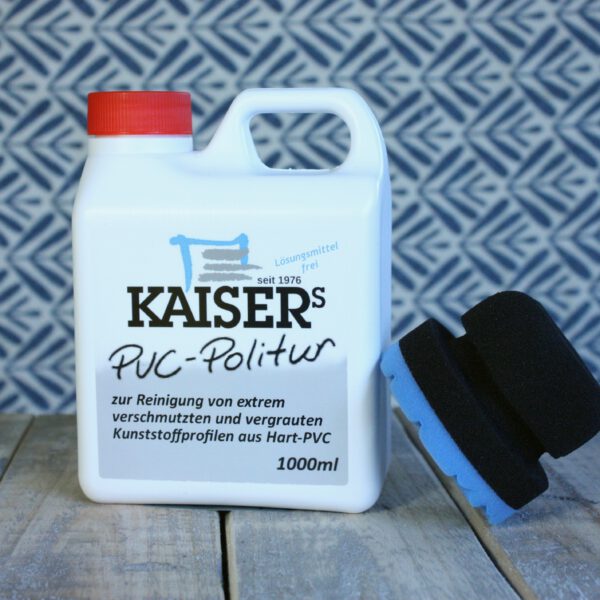 Kaiser’s PVC-Politur mit Polier- und Pflegeschwamm